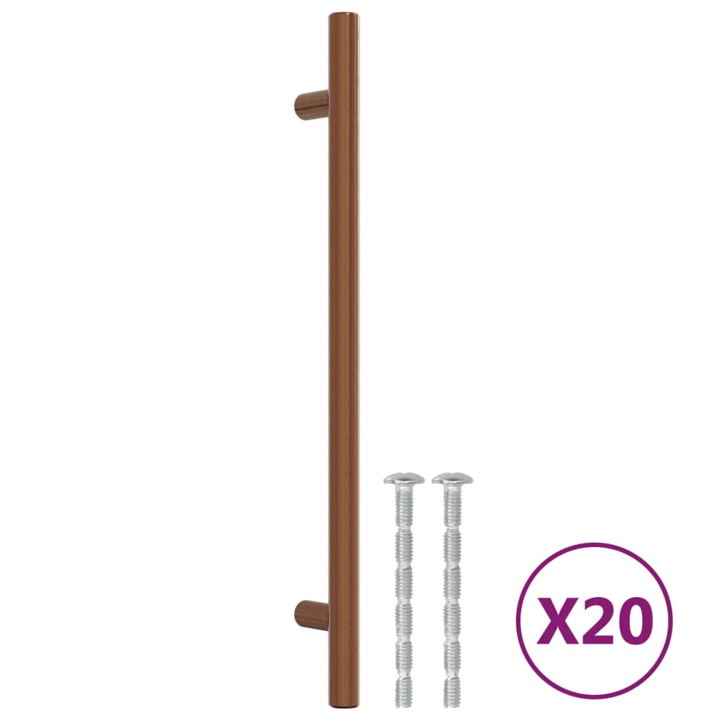 Cabinet Handles 20 pcs Bronze 192 mm Stainless Steel