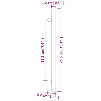 Cabinet Handles 20 pcs Bronze 192 mm Stainless Steel