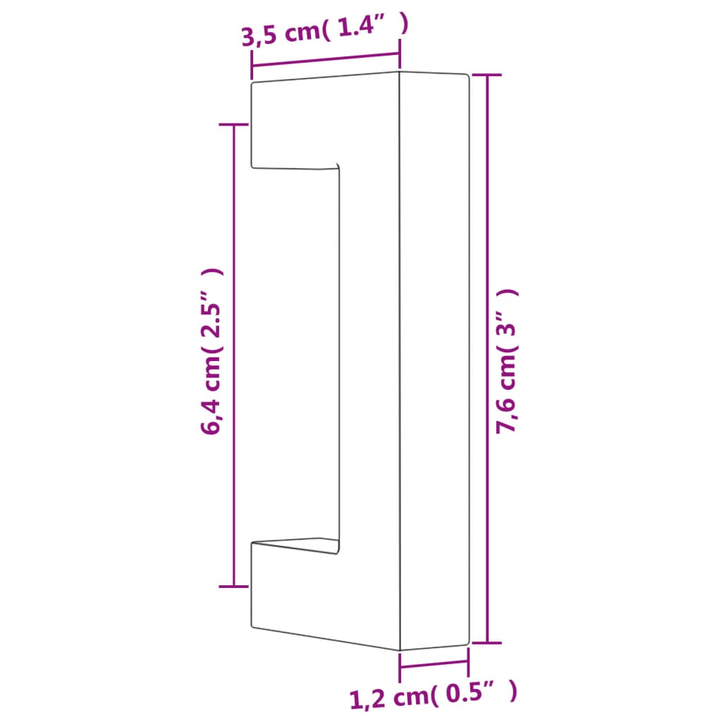 Cabinet Handles 20 pcs Silver 64 mm Stainless Steel
