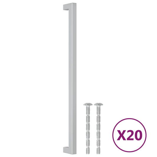 Cabinet Handles 20 pcs Silver 320 mm Stainless Steel