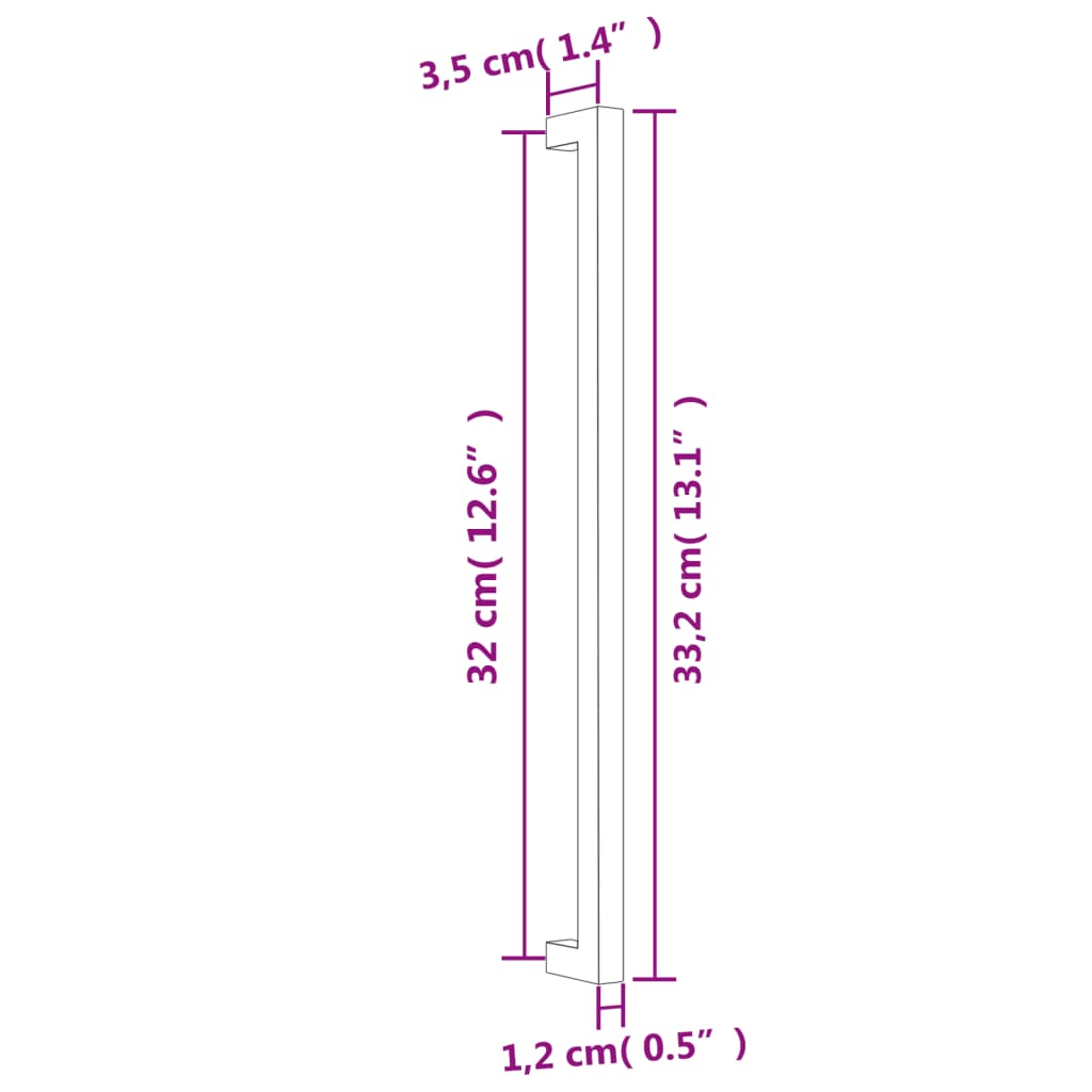 Cabinet Handles 20 pcs Silver 320 mm Stainless Steel