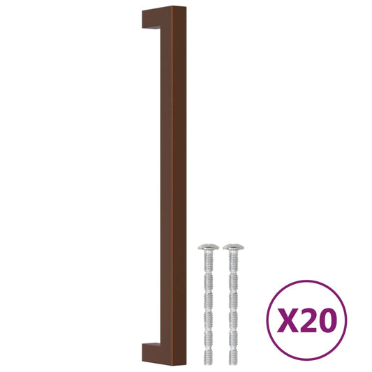 Cabinet Handles 20 pcs Bronze 224 mm Stainless Steel