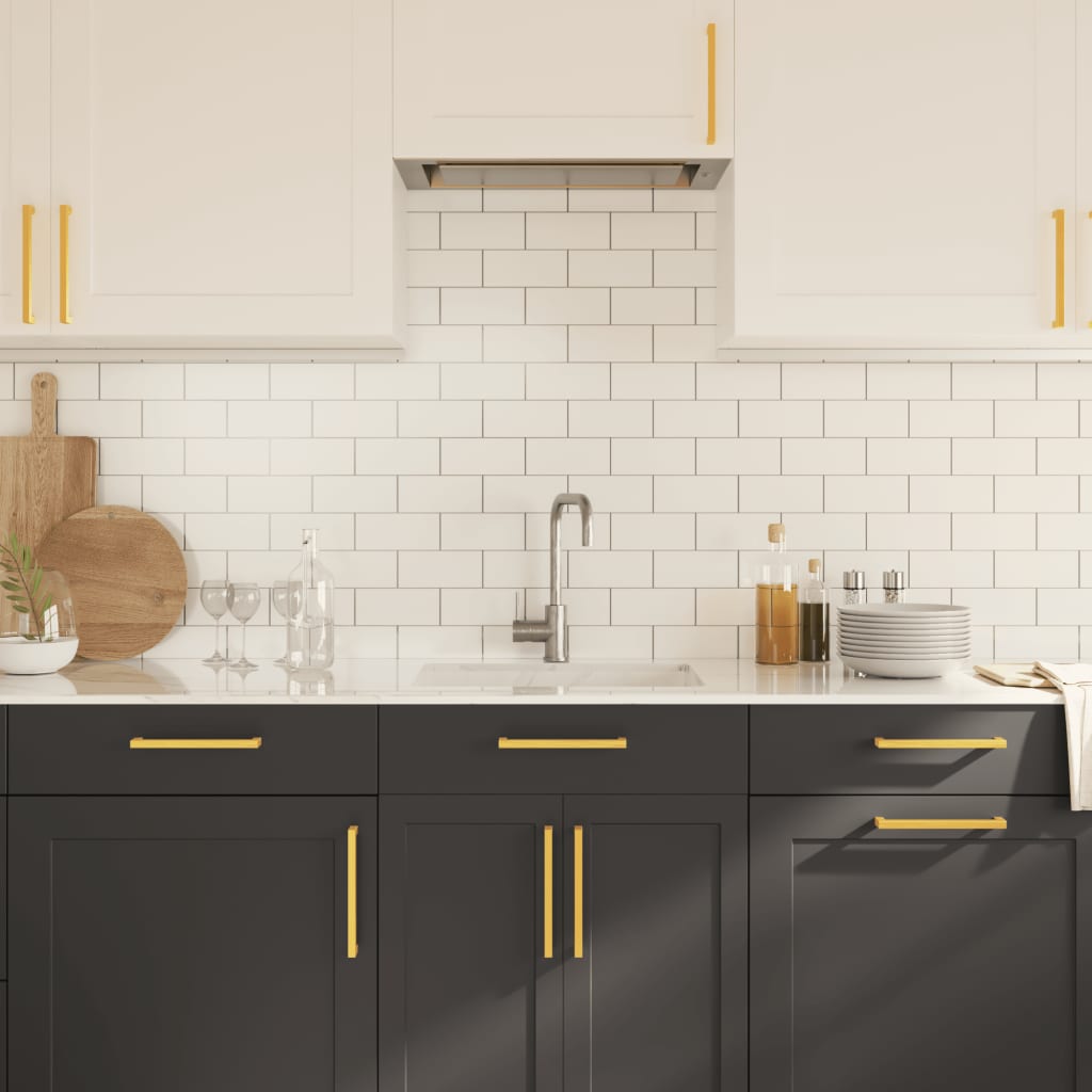 Cabinet Handles 10 pcs Gold 192 mm Stainless Steel