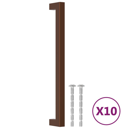 Cabinet Handles 10 pcs Bronze 224 mm Stainless Steel