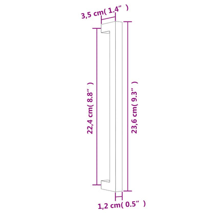 Cabinet Handles 10 pcs Bronze 224 mm Stainless Steel