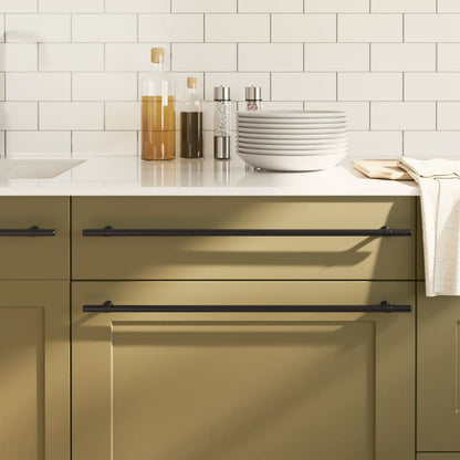 Cabinet Handles 20 pcs Black 480 mm Stainless Steel