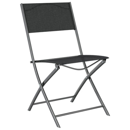 3 Piece Garden Dining Set Black Steel