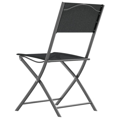 3 Piece Garden Dining Set Black Steel