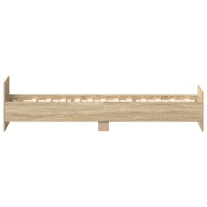 Bed Frame without Mattress Sonoma Oak 90x200 cm Engineered Wood