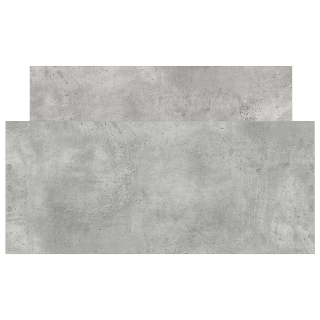 Bed Frame without Mattress Concrete Grey 90x200 cm