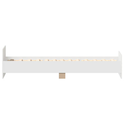 Bed Frame without Mattress White 100x200 cm Engineered Wood