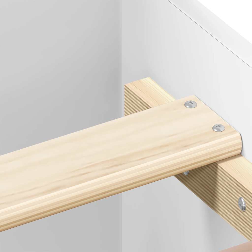 Bed Frame without Mattress White 100x200 cm Engineered Wood