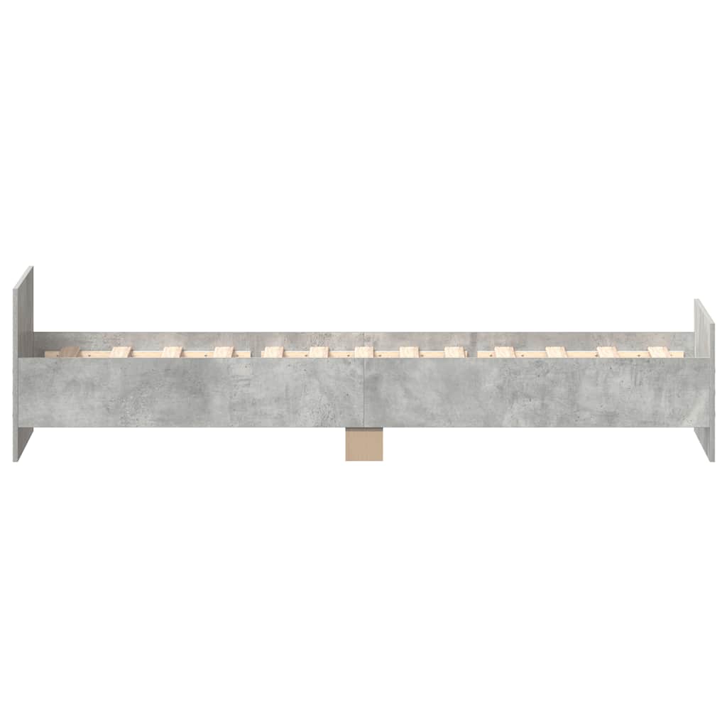 Bed Frame without Mattress Concrete Grey 100x200 cm
