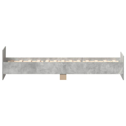 Bed Frame without Mattress Concrete Grey 100x200 cm