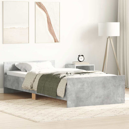 Bed Frame without Mattress Concrete Grey 100x200 cm