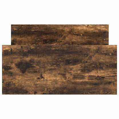 Bed Frame without Mattress Smoked Oak 100x200 cm Engineered Wood