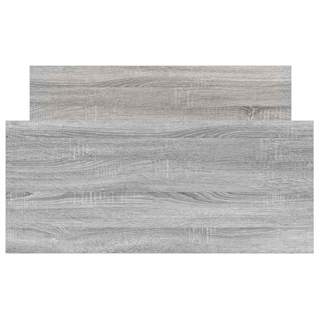 Bed Frame without Mattress Grey Sonoma 100x200 cm Engineered Wood