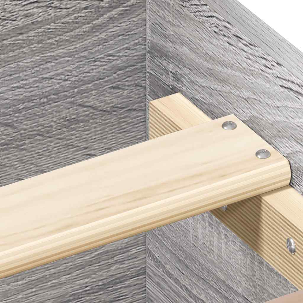 Bed Frame without Mattress Grey Sonoma 100x200 cm Engineered Wood