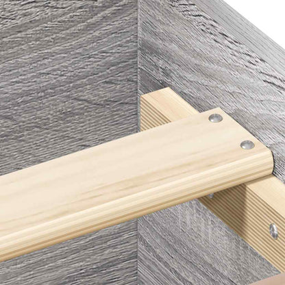 Bed Frame without Mattress Grey Sonoma 100x200 cm Engineered Wood