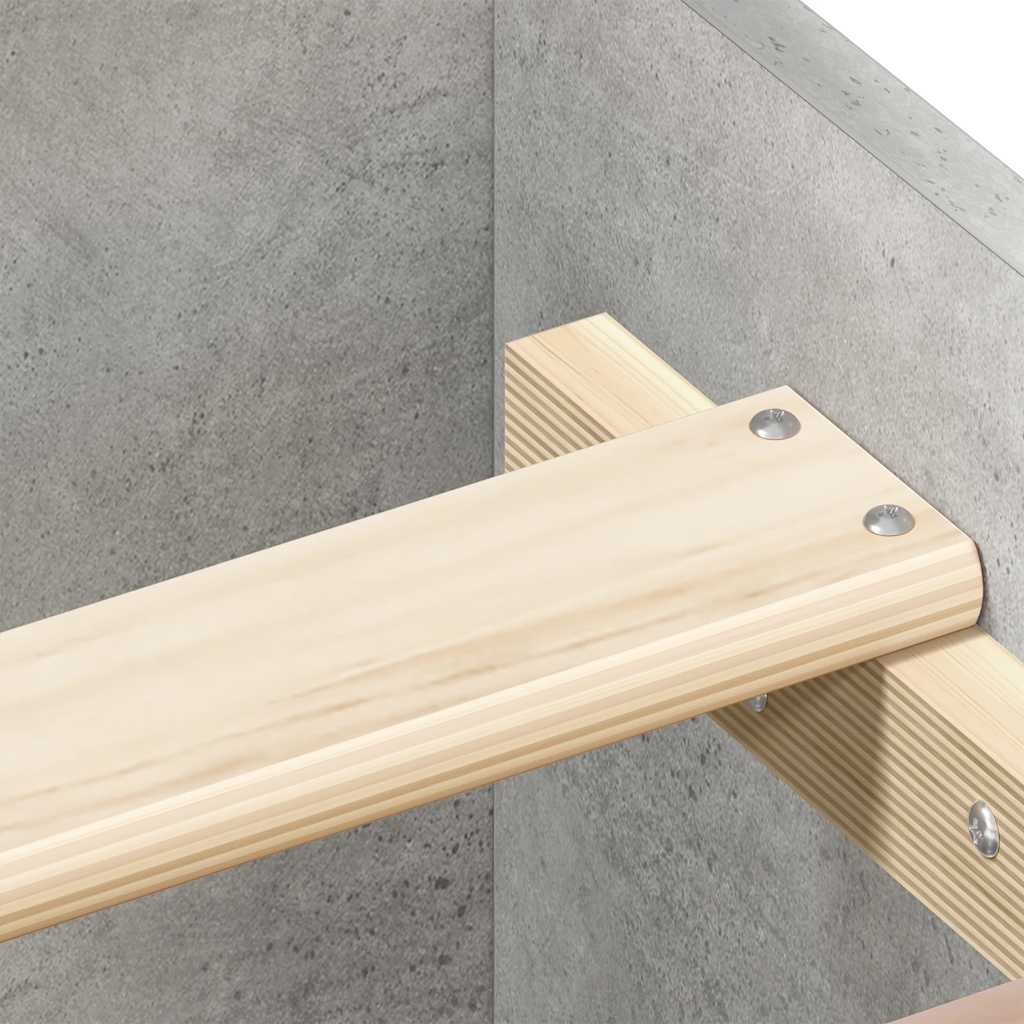 Bed Frame without Mattress Concrete Grey 75x190 cm Small Single