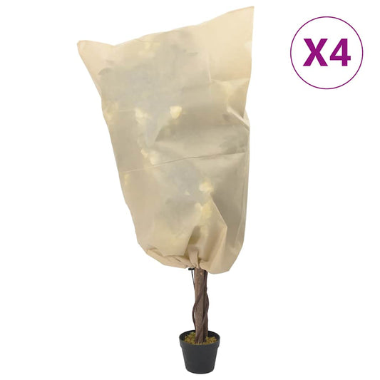 Plant Fleece Covers with Drawstring 4 pcs 70 g/m² 0.8x1 m