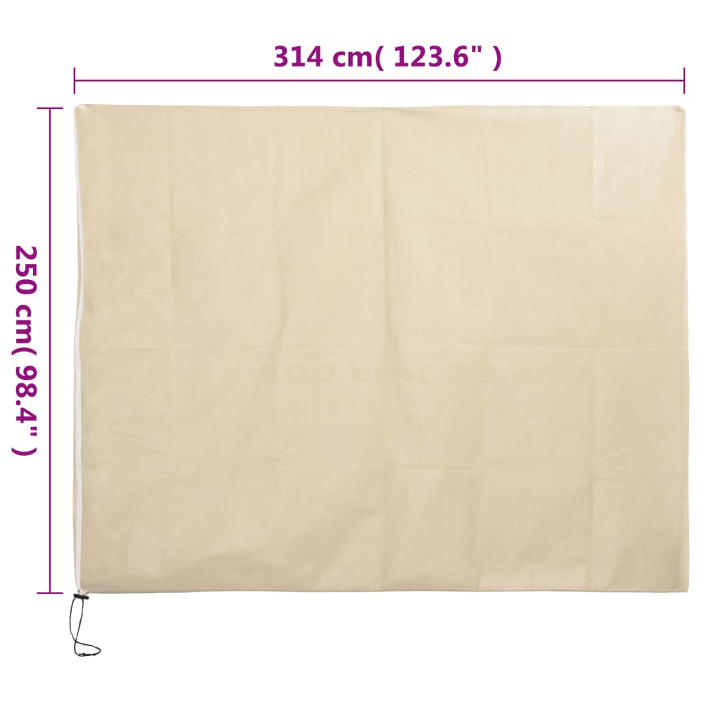 Plant Fleece Cover with Zip 70 g/m² 3.14x2.5 m