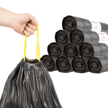 Bin Bags with Drawstrings 250 pcs Black 60 L