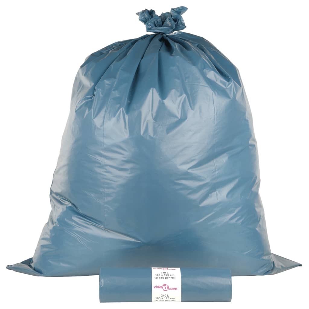 Bin Bags 100 pcs Blue 240 L