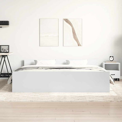 Bed Frame | White | Engineered wood, Plywood, Solid pinewood | Double