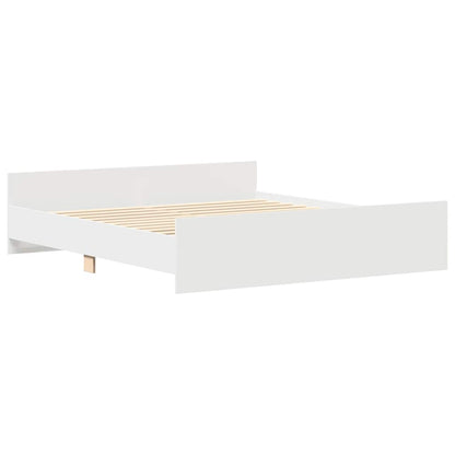 Bed Frame | White | Engineered wood, Plywood, Solid pinewood | Double