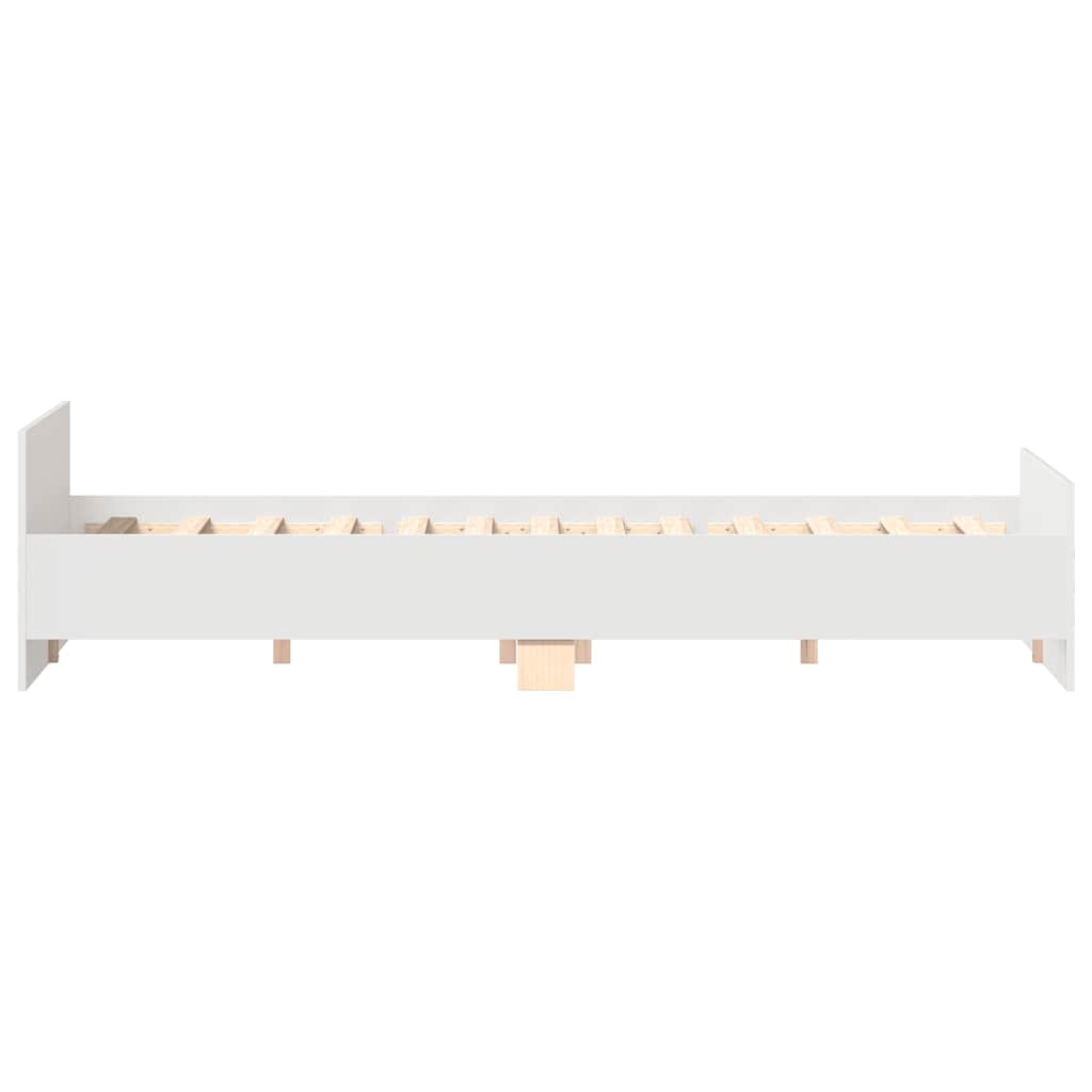 Bed Frame | White | Engineered wood, Plywood, Solid pinewood | Double