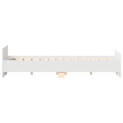 Bed Frame | White | Engineered wood, Plywood, Solid pinewood | Double