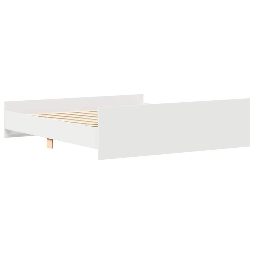 Bed Frame | White | Engineered wood, Plywood, Solid pinewood | Double