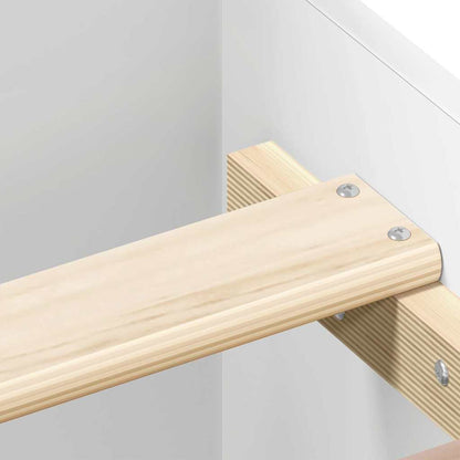 Bed Frame | White | Engineered wood, Plywood, Solid pinewood | Double