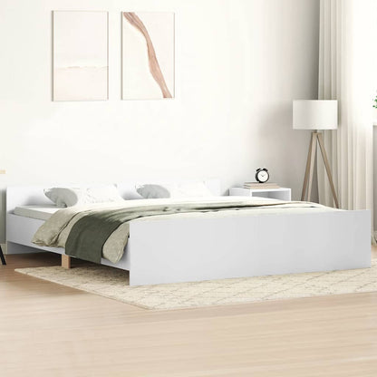 Bed Frame | White | Engineered wood, Plywood, Solid pinewood | Double