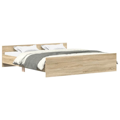 Bed Frame without Mattress Sonoma Oak 200x200 cm