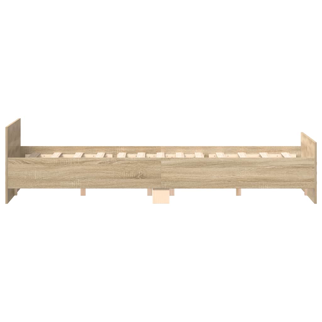 Bed Frame without Mattress Sonoma Oak 200x200 cm