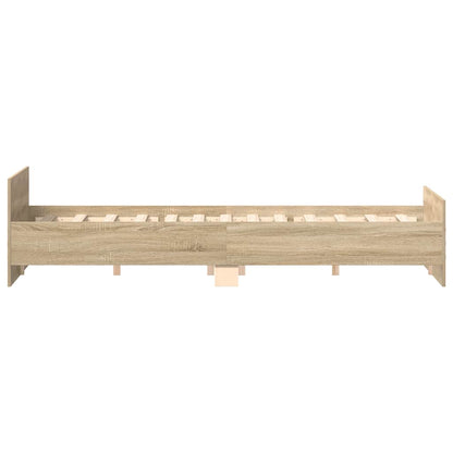 Bed Frame without Mattress Sonoma Oak 200x200 cm