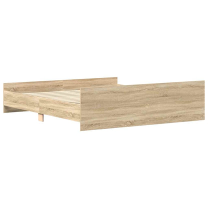 Bed Frame without Mattress Sonoma Oak 200x200 cm