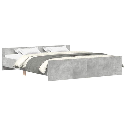 Bed Frame without Mattress Concrete Grey 200x200 cm