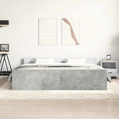 Bed Frame without Mattress Concrete Grey 200x200 cm