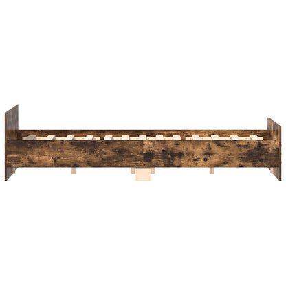 Bed Frame without Mattress Smoked Oak 200x200 cm