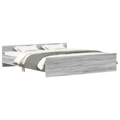 Bed Frame | Grey Sonoma | Engineered wood, solid pinewood, plywood
