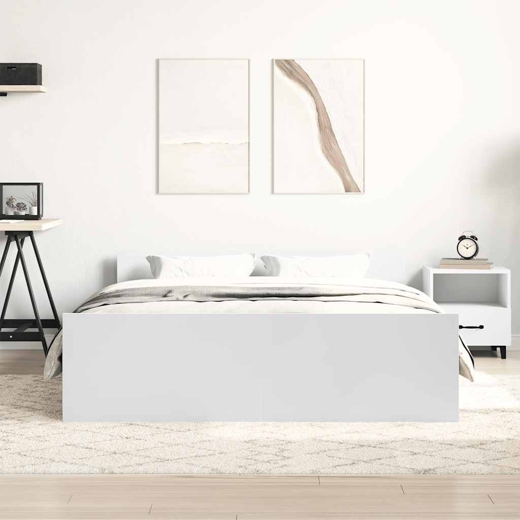 Bed Frame | White | Engineered wood, solid pine, plywood | 120x200 cm