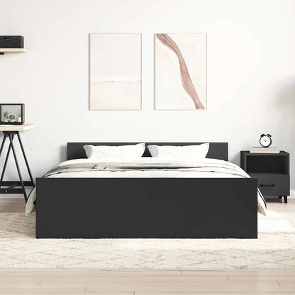 Bed Frame | Black | Engineered wood, solid pine, plywood | Double | Tough