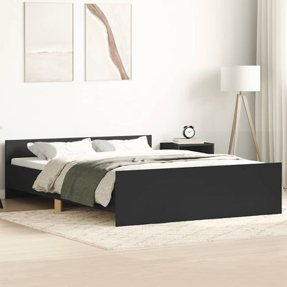 Bed Frame | Black | Engineered wood, solid pine, plywood | Double | Tough