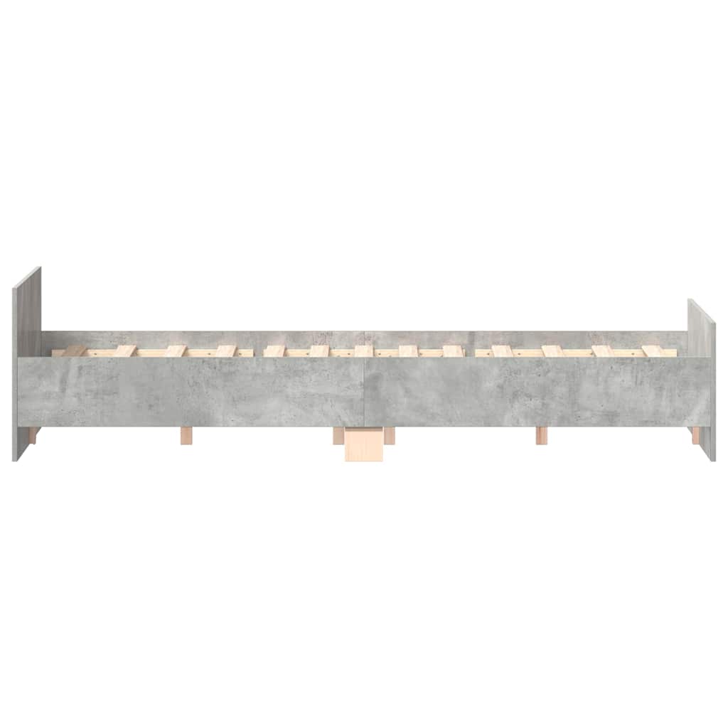 Bed Frame | Concrete Grey | Engineered wood, solid pine, plywood