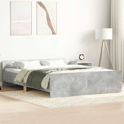 Bed Frame | Concrete Grey | Engineered wood, solid pine, plywood