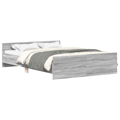 Bed Frame | Grey Sonoma | Engineered wood | 120x200 cm | Bed Frame