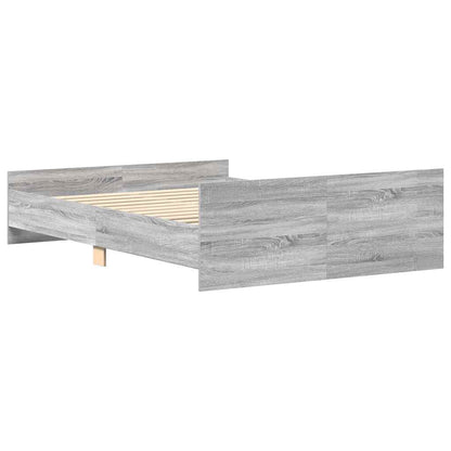 Bed Frame | Grey Sonoma | Engineered wood | 120x200 cm | Bed Frame